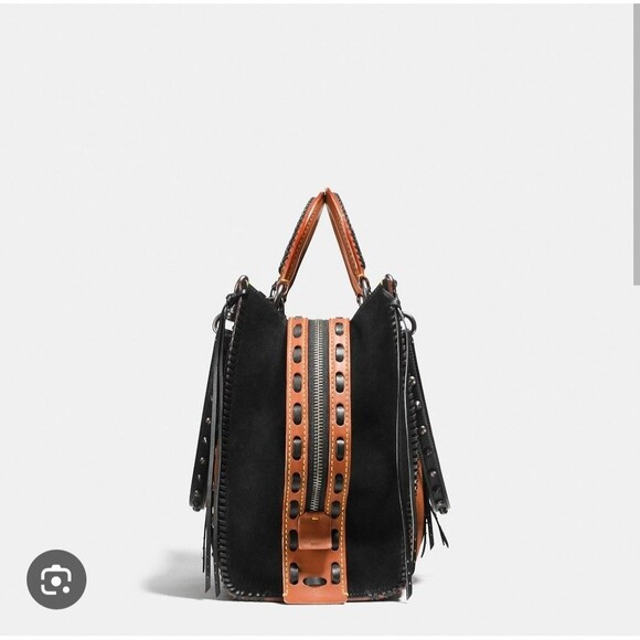 Coach 1941 WESTERN ROGUE 36 STUDS RIVETS SUEDE Whipstitch Details - Picture 13 of 15